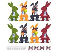 Guidre Juego de 8 envoltorios de regalo de dinero, decoración de conejos de fieltro, fundas reutilizables para regalo de dinero, decoración divertida de conejo para mesa y jardín, adecuado como regalo