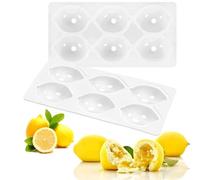 Guidre Molde de Limón Silicona, Molde de Silicona 3D Molde de Silicona Limón Pastel Postre Mousse Moldes para Hornear Antiadherentes, Moldes Cedric Grolet para Muffins, Cupcakes, Pastel, Pudding