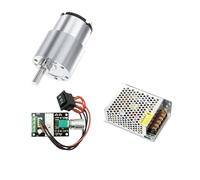 GUIFANG JGB37-520 DC 6V 12V 24V Micro Gear Reductor Motor 7RPM~960RPM 0.6-93Kg.cm Alto Torque Metal Velocidad Ajustable Hacia Adelante Retroceso Set (12V 600RPM, Paquete E)
