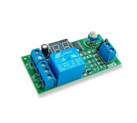 GUIFANG JK12C - Módulo de relé de retardo de tiempo de 12 V 24 V con interruptor de control de retardo de disparo de visualización de tiempo 1-99S/min encendido/apagado automático (CC 24 V, JK12C-A)