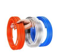 GUIFANG Tubo neumático de 1 m, 2, 5, 10 o 20 metros, 4 x, 6, 8, 12, 16, manguera aire flexible for compresor, tubo PU transparente, negro, azul y rojo(Blue 2m,6X4mm)