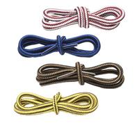 Guiguishiny 4 Pares de Cordones Redondos para Zapatos Ø4 mm, Cordones Resistentes 140 cm para Zapatos de Trabajo, Botas y Botas de Senderismo, Duraderos y Lavables (Color-3)