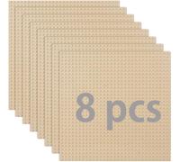 Guihumz Juego de 8 placas de construcción compatibles con la mayoría de las marcas, placa base clásica, compatible con placa de construcción Lego Classic, 25,5 x 25,5 cm, placa base de arena
