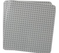 Guihumz Placa Base de Bloque Clásica Grande 38 x 38 cm Compatible con Todas Las Grandes Marcas para el Juego Creativo, Base de Construcción,Juguetes Educativos (2pcs Gris)