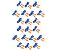 Guihydur 20 Piezas de Tapones de OíDos Suaves de Silicona de Seguridad - Protectores Auditivos, Manguitos con Cable - Reducción de Ruido para el Trabajo En Casa para Dormir Azul Naranja