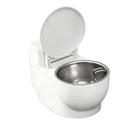 guijarro para agua para gatos - guijarro para comida para gatos de 3,9 pulgadas | Dispensador extraíble antivuelco, cuenco de acero extraíble con forma de inodoro, plato para animales domésticos y