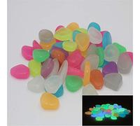 Guijarros 200 PCS Piedras Luminosas Decoración de jardín Resplandor en la Oscuridad Luminoso Piedras Piedras Piedras Piedras Brillante en el jardín Oscuro (Color : A)
