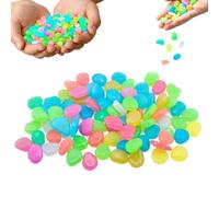 Guijarros Brillantes Para Jardín Exterior | Decoración De Resina Artificial Brillante Colorida Y Luminosa,Decorativas De Jardín - Para Caminos, Senderos, Estanque, Piscina, Pecera Y Acuario