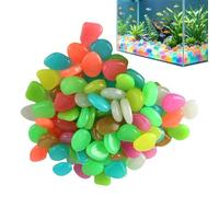 Guijarros Decorativos - 100 Piedras Naturales Multicolor Luminosas - Piedras y Decorativas para | Para Acuario Florero Decoración Paisajero Exterior Río Jardín Patio Césped