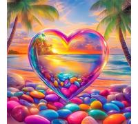 Guijarros en Forma corazón Puzzle de 35 Piezas para Adultos, 30x30cm Puzzle Adultos 35 Piezas, Juguetes Desafiantes DIY Puzzles Imposible, Rompecabezas Clásicos para Toda la Familia