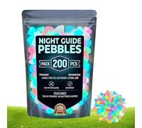 Guijarros guía noche - piedras luminosas para jardín | piedras de jardín luminosas 200 piezas no japonés al aire libre paisaje del acuario decoración