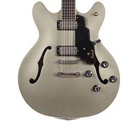 Guild Guitars Starfire IV ST Guitarra eléctrica de cuerpo semihueco de 12 cuerdas, en Shoreline Mist, doble corte con cola de parada, colección Newark St. con funda rígida