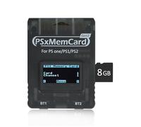 Guilekeys Tarjeta de memoria PSxMemCard compatible con consola PS2/PS1/PS One, tarjeta microSD de 8 GB incluida, soporta actualización de firmware, almacenamiento ilimitado y Sd2psXtd, alta velocidad