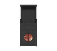 guiling-1986 Altar Budista Nueva Mesa de ofrenda Riqueza Estilo Chino, gabinete Madera con Doble Puerta for Incienso Buda Pedestal Chino(Negro)