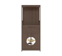 guiling-1986 Altar Budista Nuevo gabinete de Madera Estilo Chino for el Santuario Buda, con Puerta y Mesa ofrenda Incienso Pedestal Chino(Bruin)