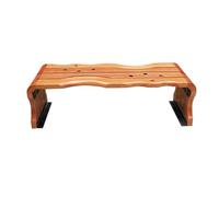 guiling-1986 Banco de jardín sin respaldo, silla de madera para interior y exterior, asiento para el ocio en la terraza del parque