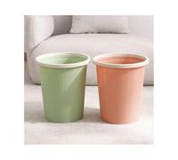 guiling-1986 Cubo de Basura Bote de basura de plástico redondo sin tapa con anillo de presión for sala de estar, dormitorio, cocina, etc. Pequeño/mediano/grande 2 piezas. Papelera Baño(Pequeño)