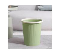guiling-1986 Cubo de Basura Bote de basura sin tapa redondo de plástico verde con aro de presión adecuado for sala de estar, dormitorio, cocina, etc. Pequeño/mediano/grande Papelera Baño(Pequeño)