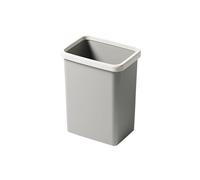 guiling-1986 Cubo de Basura Papelera Cuadrada de Material Plástico Adecuada for Salón, Dormitorio, Baño Papelera con Aro de Presión Blanco/Gris/Rosa/Beige Papelera Baño(Grey)