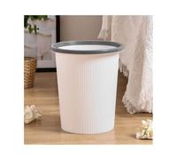 guiling-1986 Cubo de Basura Papelera redonda de plástico sin tapa con aro de presión, adecuada for salón, dormitorio, cocina, etc., tamaño pequeño, mediano y grande Papelera Baño(Medio)