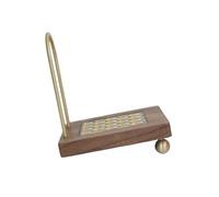 guiling-1986 Estantería Libros Adorno pequeño de Mesa, estantería con Carrito latón y Madera, Modelo Retro Librería