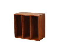 guiling-1986 Estantería Libros Estantería de Madera Retro Simple Tres Niveles, Estante Almacenamiento for Oficina y Escritorio Librería