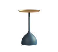 guiling-1986 Mesa De Centro Pequeña Mesa de Centro Redonda Metal, Mesa Auxiliar for sofá, pequeña Arena, Adecuada for Sala Estar, Dormitorio, Tienda té con Leche, cafetería Mesa De Coctel(Blue)