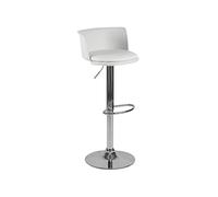 guiling-1986 Taburetes de Bar Silla de Bar de Moda, Silla de Bar giratoria, Taburete de Hierro Simple Moderno, Taburete de Bar Ajustable en Altura con Respaldo Taburetes Altos de Cocina(Blanco)