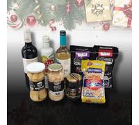 Guillermo | Cesta de Navidad Gourmet | Incluye legumbres, vino tinto, vino blanco, miel... | Regalo ideal para estas Navidades