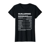 Guillermo Datos de Nutrición Nombre Gracioso Camiseta gráfica económica, Mujer, Negro, L