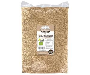 Guillermo | Fideos finos blancos BIO - Bolsa 2kg. | 100% ecológico | Alimento bajo en grasa | Niveles altos de carbohidratos