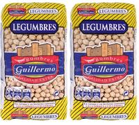 Guillermo | Garbanzo gordo - Paquete 1 kg. | Calidad Extra | Alimento muy rico nutricionalmente | Evita el desequilibrio de los niveles de azúcar y genera una energía constante (Paquete de 2)