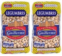 Guillermo | Garbanzo lechoso - Paquete 1 kg. | Calidad Extra | Alimento muy rico nutricionalmente | Hidratos de carbono de absorción lenta (Paquete de 2)
