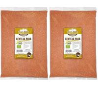 Guillermo | Lenteja roja BIO - Bolsa 2 kg. | 100% ecológica | Hidratos de carbono de calidad | No necesita apenas estár a remojo antes del cocinado gracias a su pequeño tamaño (Paquete de 2)
