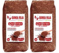 Guillermo | Quinoa roja - Paquete 500 g. | Variedad con menos grasas y más carbohidratos | Recomendada para deportistas (Paquete de 2)