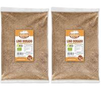 Guillermo | Semillas de lino dorado BIO - 1 Kg. | 100% ecológicas | Ácidos grasos Omega-3 y fibra | Reducción del colesterol (Paquete de 2)