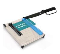 Guillotina de Papel Manual profesional, Cortadora de papel A4, B5, A5, base metálica y guía magnética para papel, Máxima Precisión, Capacidad de 15 hojas, Ideal para oficina, hogar o escuela, Blanco