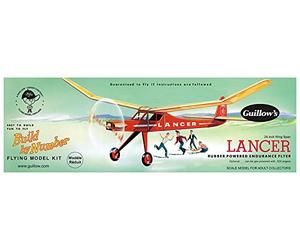 GUILLOW's Lancer 604 Powered Balsa Flying Model Kit