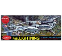 Guillow's Lockheed P-38 Lightning Model Kit Black, Small (Importación USA)
