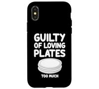 Guilty of Loving Plates Too Much - Soporte redondo para alimentos Carcasa para iPhone X/XS