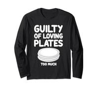 Guilty of Loving Plates Too Much - Soporte redondo para alimentos Manga Larga