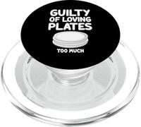 Guilty of Loving Plates Too Much - Soporte redondo para alimentos PopSockets PopGrip para MagSafe