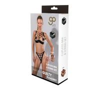 Guilty Pleasure Fetish Wear Latex Cupless Conjunto de sujetador y tanga Black Xl