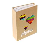 GuimMCanLin - Álbum de fotos para jóvenes, diseño de huellas y corazones, libro de memoria y álbum de fotos, para familiares y amigos, biblioteca, mesita de noche, dormitorio