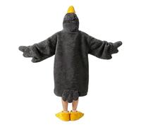 GuimMCanLin Mono de ganso y cálido forro polar coral de ganso, Ganso de tarjeta gris + zapatos, XL