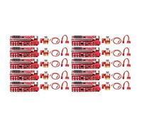 Guindxan 10 unidades V013 Pro Pcie Riser Card Pcie X1 a X16 Riser Tarjeta gráfica Cable Control de Temperatura para Minería