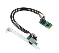 Guindxan Adaptador de red Gigabit Base-T de 2,5 G chip I225 2500 Mbps M.2 B/M clave a PCIe 2,5 Gb Ethernet tarjeta controladora RJ45 LAN