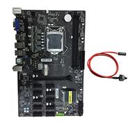 Guindxan B250 BTC - Placa base de minería con cable de conmutación 12 ranuras PCI-E LGA1151 DDR4 memoria USB3.0 SATA3.0+MSATA para minería