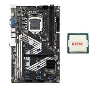 Guindxan B250S BTC Mining Motherboard+G3930 CPU LGA1151 11XUSB3.0+1XPCIE 16X Slot DDR4 SATA 3.0 USB3.0 para placa base ETH