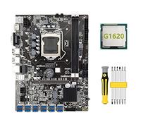 Guindxan B75 ETH Mining Motherboard 12 PCIE a USB3.0+G1620 CPU+Destornillador Set LGA1155 MSATA DDR3 B75 BTC USB Motherboard